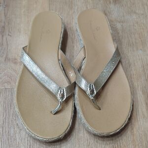 Tommy Bahama Women's Gold Shimmer Sandals